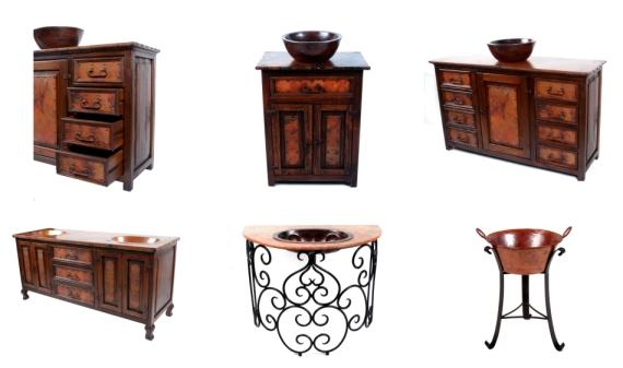 vanities with copper sink