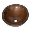 19" Oval Double Wall Hammered Copper Bathroom Sink