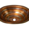 19" Oval Hammered Copper Bathroom Sink