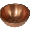 17" Round Double Wall Hammered Copper Bathroom Sink