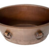 30" Oval Double Wall Hammered Copper Cooler